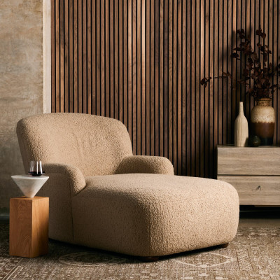 Kadon Chaise Lounge Sheepskin Camel