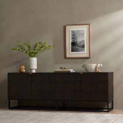 Kelby Closed Media Console Brown