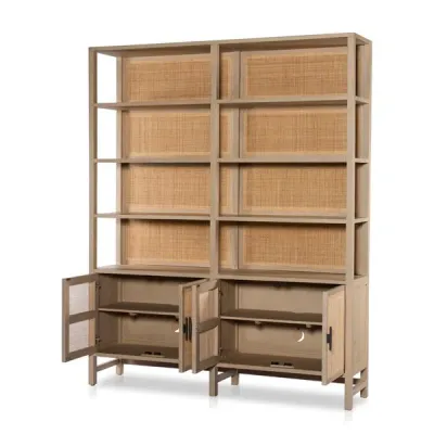 Caprice Wide Bookshelf Natural Mango