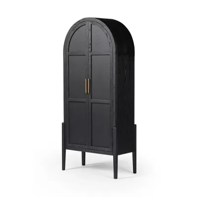 Tolle Panel Door Cabinet Drifted Matte Black