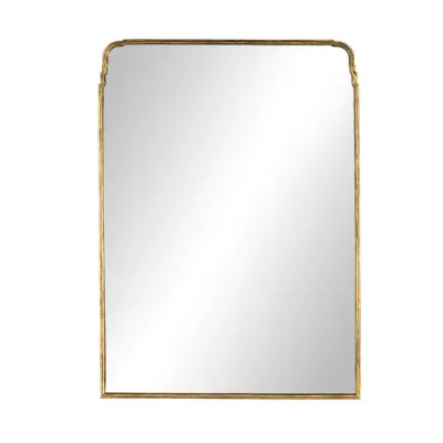 Loire Rectangular Floor Mirror Antiqued Gold Leaf