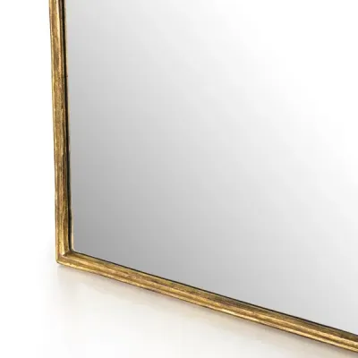 Loire Rectangular Floor Mirror Antiqued Gold Leaf