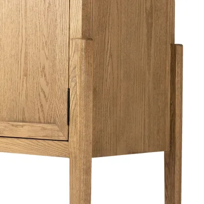 Tolle Bar Cabinet Drifted Oak Solid