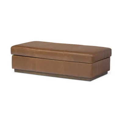 Alec Storage Ottoman Dulane Mahogany