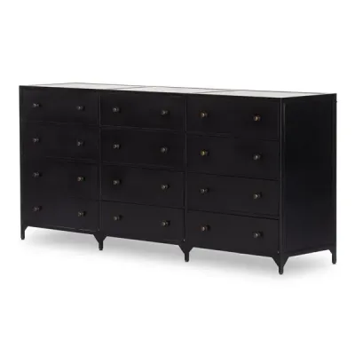 Belmont 12 Drawer Dresser Black