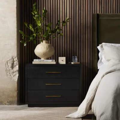 Suki Large Nightstand Burnished Black