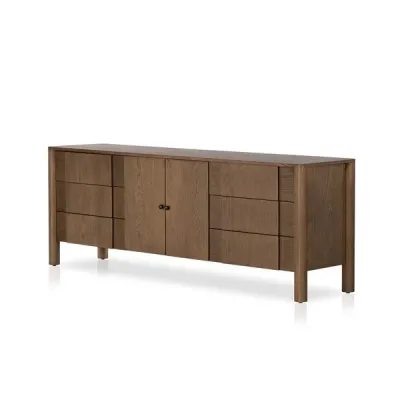 Pollard Media Console Tan Oak