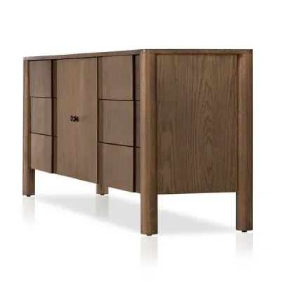 Pollard Media Console Tan Oak