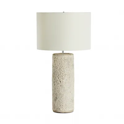 Ozer Table Lamp Reactive White Glaze