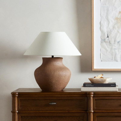 Parma Ceramic Table Lamp Dark Sand