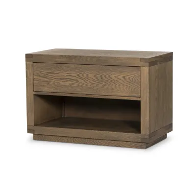 Warby Nightstand Worn Oak Veneer