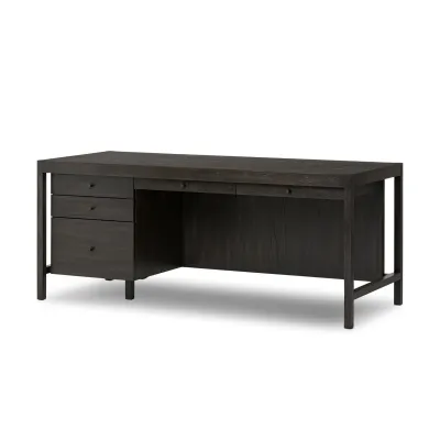 Suspension Desk Smoked Black Veneer