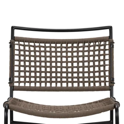 Wharton Outdoor Bar Stool Black Rope