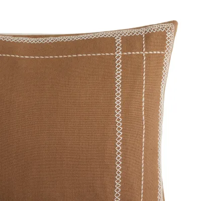 Handwoven Cadena Pillow Taupe Cotton