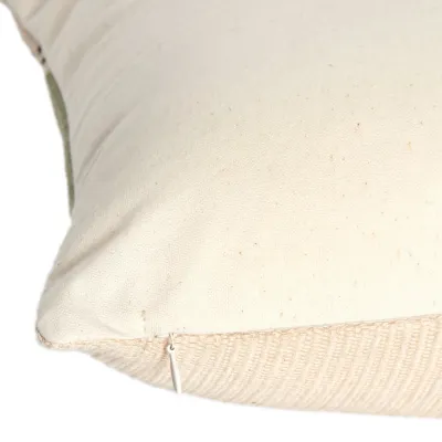 Handwoven Merido Pillow Sage Beige Cotton