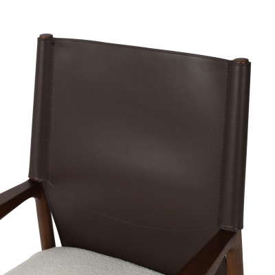 Lulu Desk Chair Espresso Leather Blend