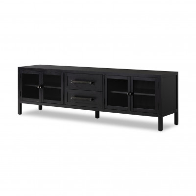 Laker Media Console Black Oak