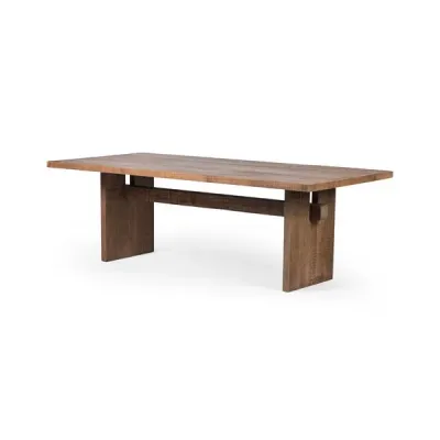 Brandy Dining Table Rustic Weathered Elm