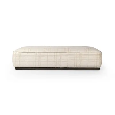 Sinclair Cocktail Ottoman Sheffield Ivory