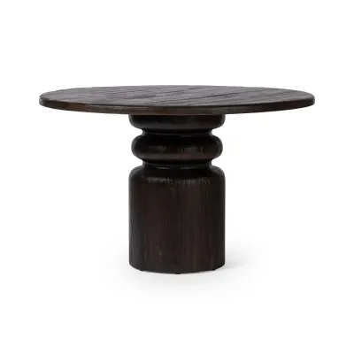 Kerrville Round Dining Table Burnt Pine