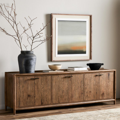 Glenview 6 Door Sideboard Weathered Oak