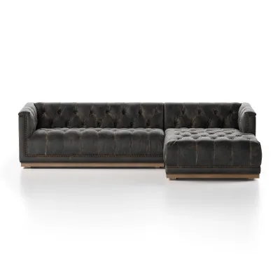 Maxx 2pc Right Arm Facing Sectional 109'' Destroyed Blk