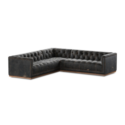 Maxx 3pc Sectional 101 Destroyed Black