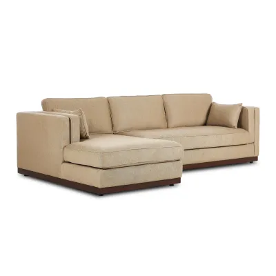 Lawrence 2-Piece Sectional W/ Chaise Quenton Pebble