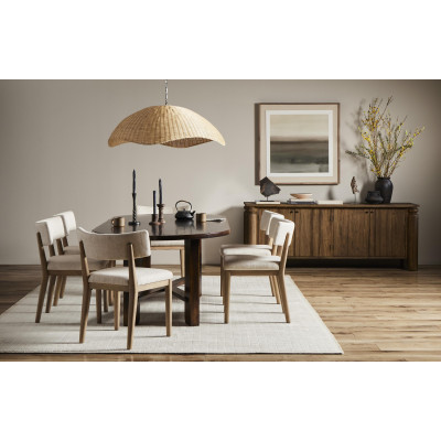 Ovilla Oval Dining Table Distressed