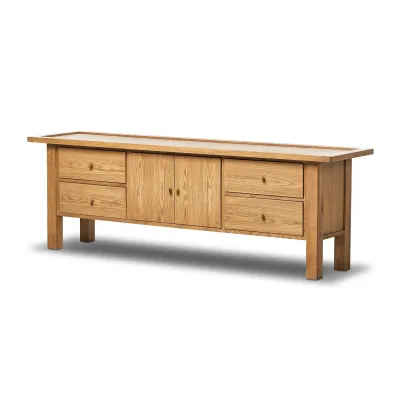 Millbrook Media Console Natural Light Oak