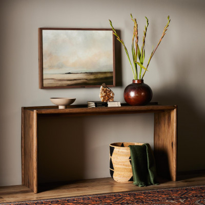 Glenview Console Table Weathered Oak