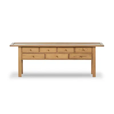 Millbrook Console Table Natural Light Oak Veneer