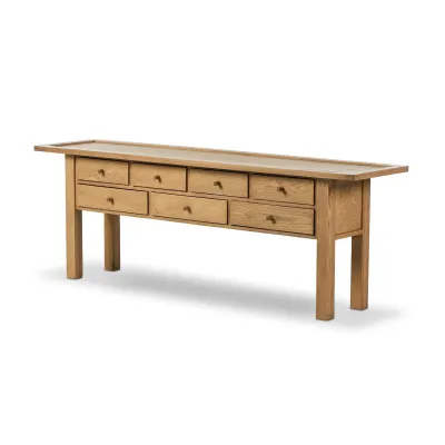 Millbrook Console Table Natural Light Oak Veneer