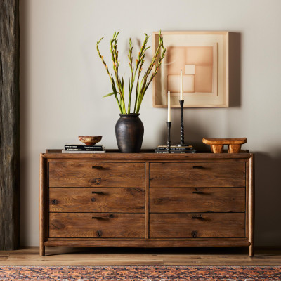 Glenview 6-Drawer Dresser Weathered Oak