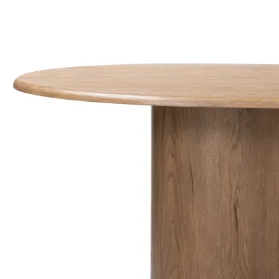 Olexey Oval Dining Table Rubbed Light