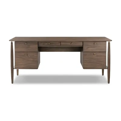 Markia Executive Desk Aged Oak Veneer