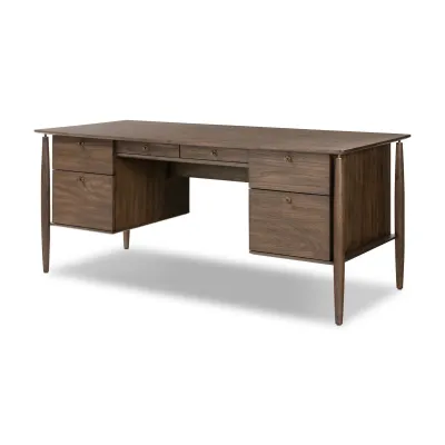 Markia Executive Desk Aged Oak Veneer