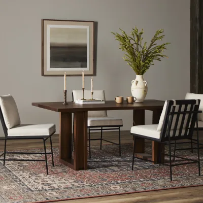 Carmel Dining Table Brown Wash