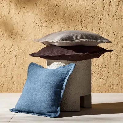 Baja Outdoor Pillow Cover Taupe 24" x 24"