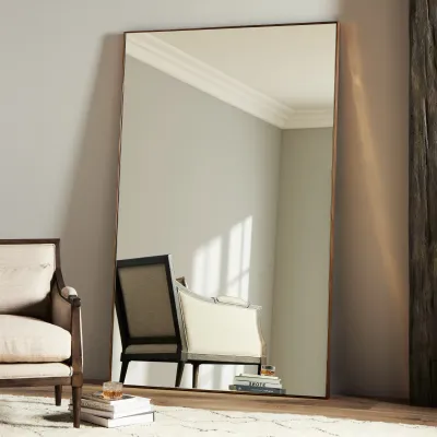 Georgina Rectangle Floor Mirror Polished