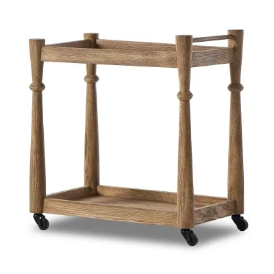 Alamosa Bar Cart Light Wash Oak