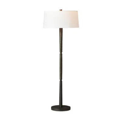 Fernando Floor Lamp Forged Black Aluminum