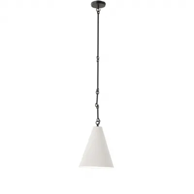 Grazia Small Pendant Matte White Plaster