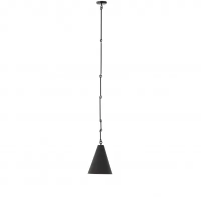 Grazia Small Pendant Matte Black Plaster