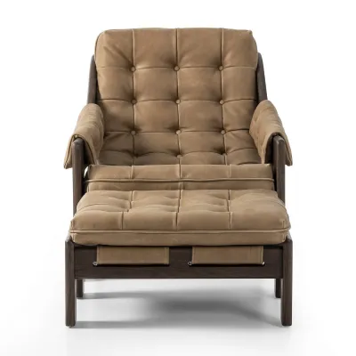 Halston Chair With Ottoman Palermo Drift