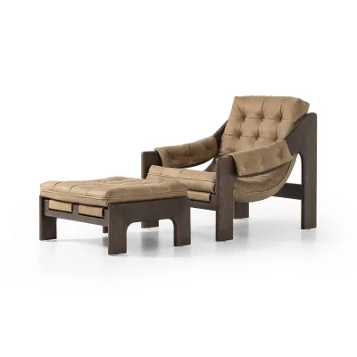 Halston Chair With Ottoman Palermo Drift