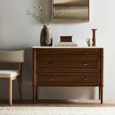 Toulouse Marble Chest Polished White