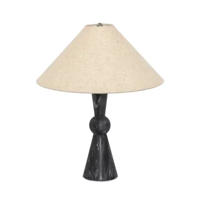 Bibianna Table Lamp Black Italian Marble