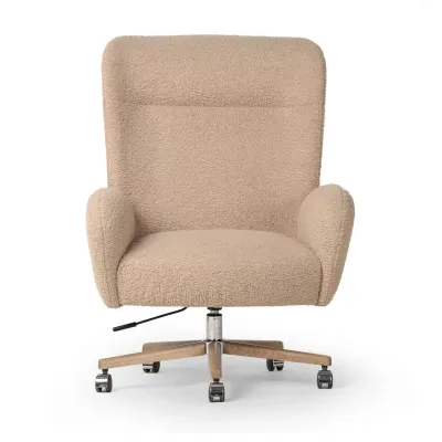 Cade Desk Chair Sheepskin Camel