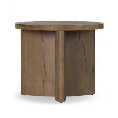 Toli End Table Wood Rustic Grey